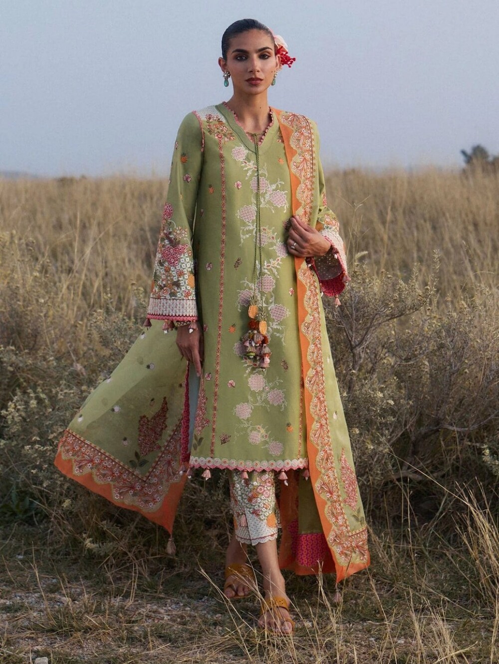 Rang e Bahar | Jinan '26 | HUSSAIN REHAR 3 Pc Lawn Embroidered Suit